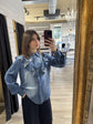 Camicia in denim con rouches Tensione IN