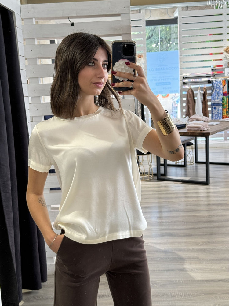 Brend - Blusa girocollo in viscosa - Giugioshop