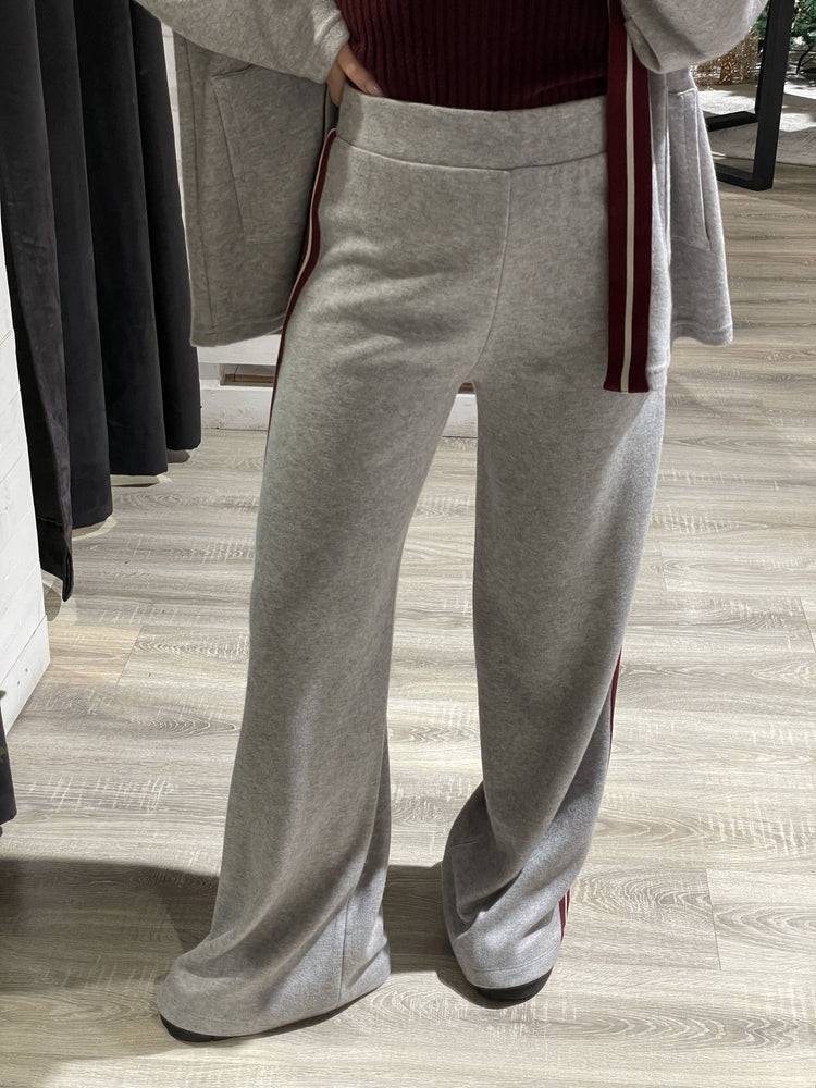 Dixie - Pantalone palazzo in felpa con profili a contrasto - GiuGiò | Shop online