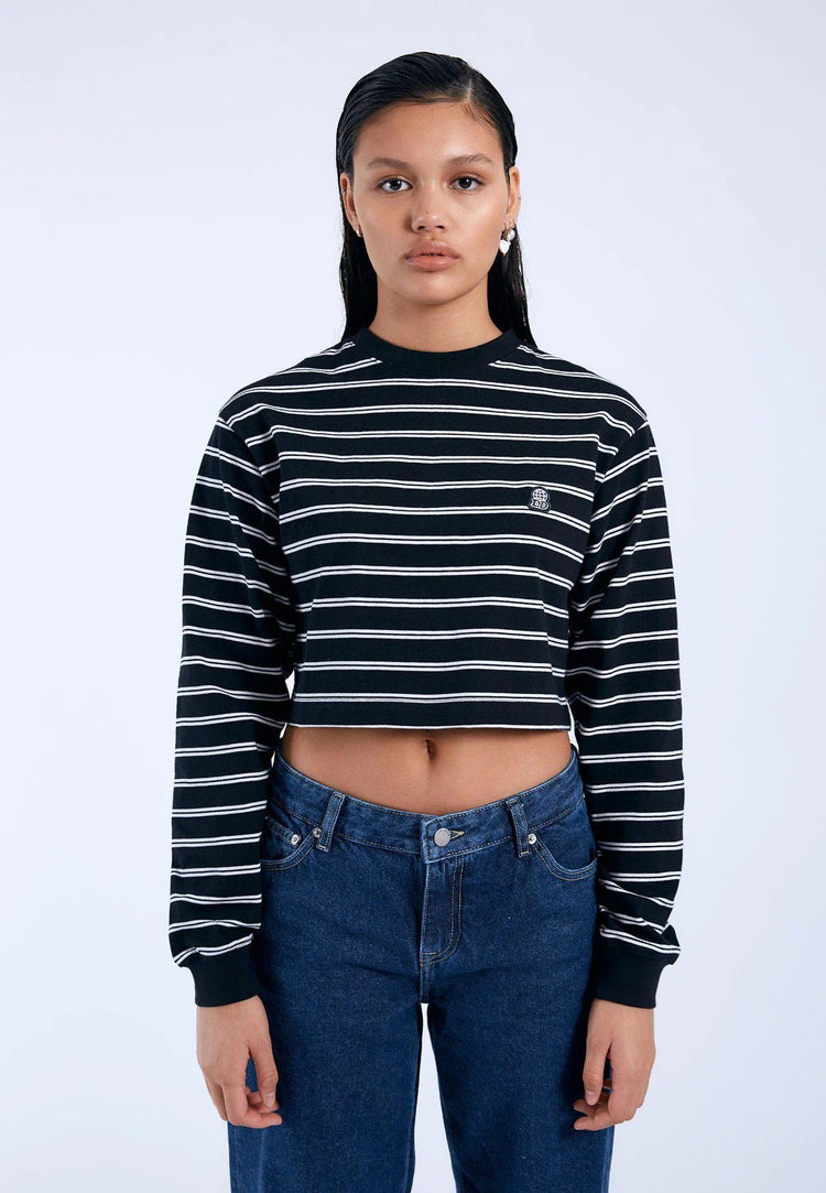 Dr Denim - Maglia rory crop a righe - Giugioshop