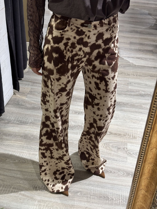 Pantalone gamba dritta fantasia muccata HaveOne - GiuGiò | Shop online