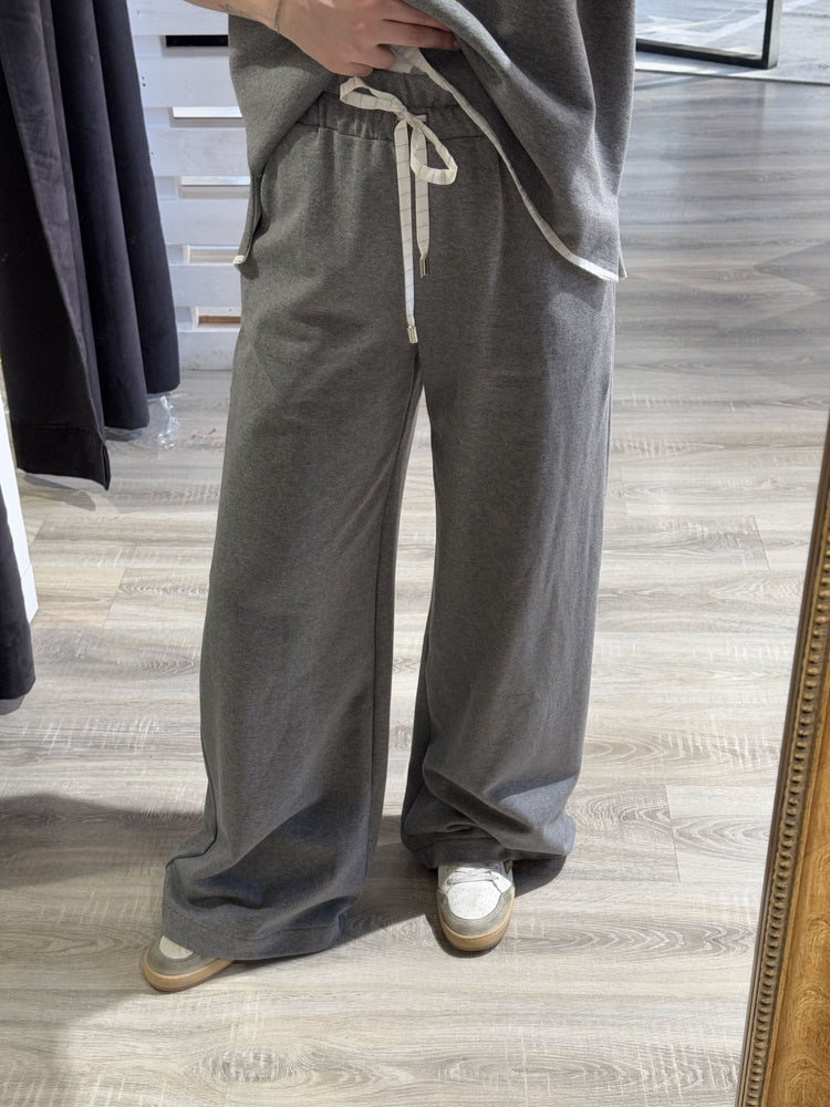 Pantalone gamba dritta in felpa con coulisse Tensione IN - GiuGiò | Shop online