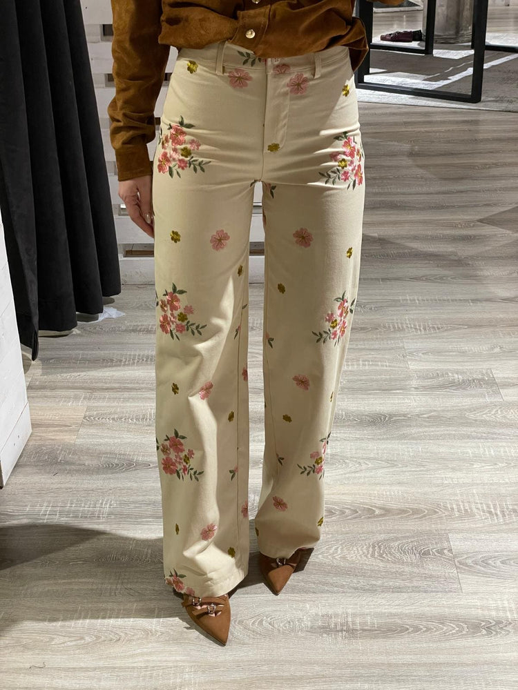 Pantalone palazzo con fiori - MyD - GiuGiò | Shop online