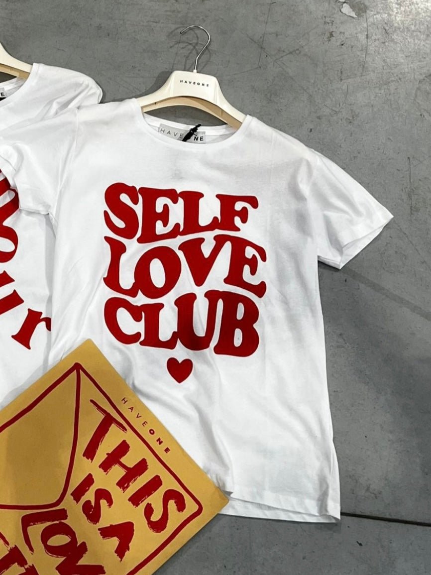 T-Shirt stampa "Self Love Club" HaveOne - GiuGiò | Shop online