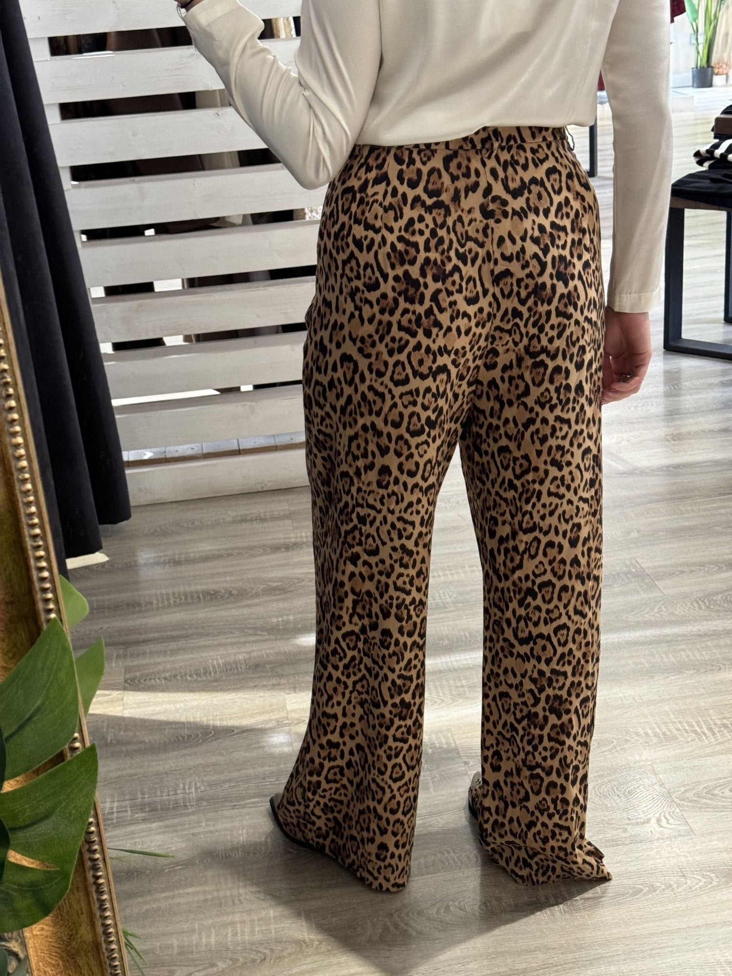 Tensione In - Pantalone gamba dritta maculato - Giugioshop