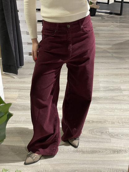 Tensione In - Pantalone giusi millerighe di velluto - Giugioshop